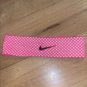 Pink nike sports headband